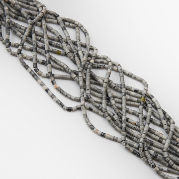 Jaspis szary krążek gładki 4x4mm