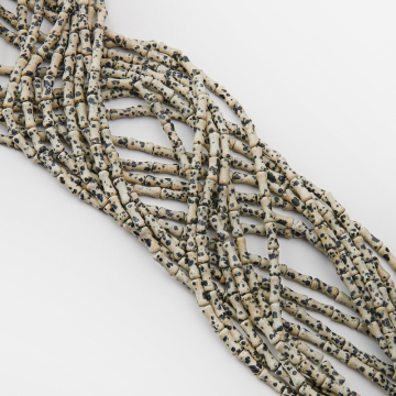 Jaspis dalmatyńczyk klepsydra 5x12mm