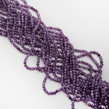 Jadeit kulka fasetowana fioletowy 4,5mm