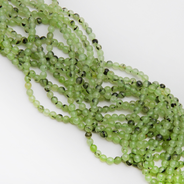 Agat kulka fasetowana zielony 6mm