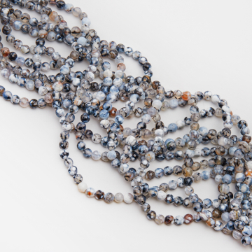 Agat kulka fasetowana zimowy 6mm