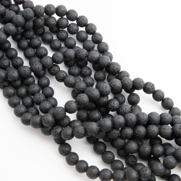 Lawa kulka czarna 8,5mm - na sznury