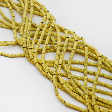 Lawa wulkaniczna lakierowana wałek żółty 4x13mm