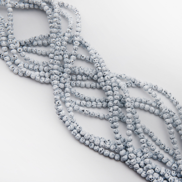 Lawa wulkaniczna lakierowana kulka biały 4mm