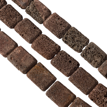 Lawa brązowa prostokąt 40mm