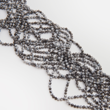 Jaspis szary kulka fasetowana 3,5mm - na sznury