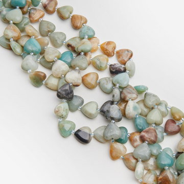 Amazonit serce gładkie 14,5mm