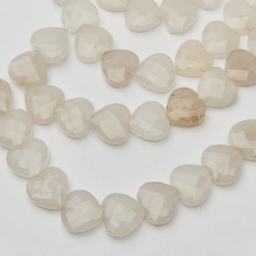 Kryształ górski serce fasetowane 15mm