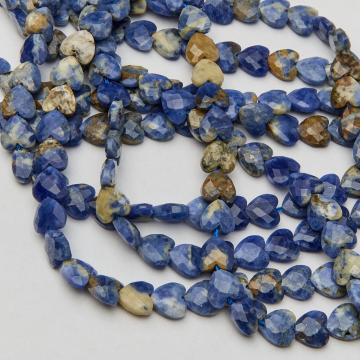 Lapis lazuli serce fasetowane 8mm