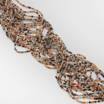 Agat multikolor kulka fasetowana 3mm