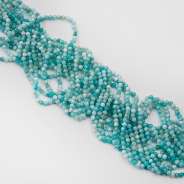 Agat turkusowy kulka fasetowana 4,5mm