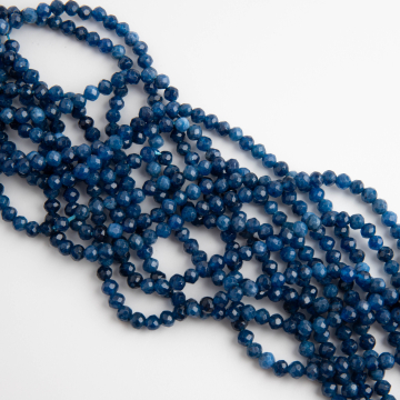 Agat niebieski kulka fasetowana 4,5mm