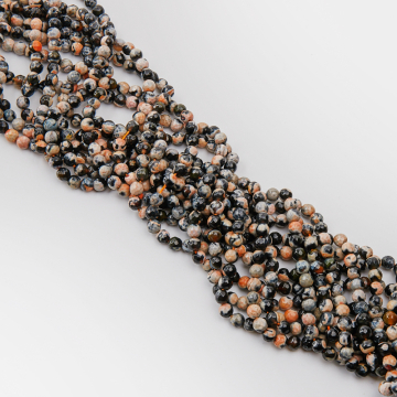 Agat pastelowy kulka fasetowana 6mm