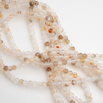 Agat kulka gładka przydymiona 4mm