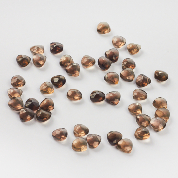Łezka briolette fasetowana kwarc dymny 6mm