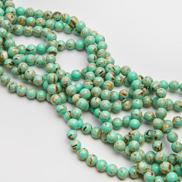 Howlit turkusowy kulka gładka 8,5mm
