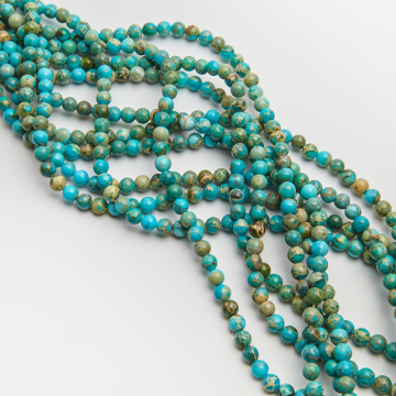 Jaspis cesarski kulka gładka niebieska 6,5mm