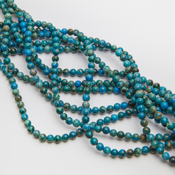 Jaspis cesarski kulka gładka ciemnoniebieska 6mm