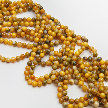 Agat trzmieli kulka gładka 6,5mm