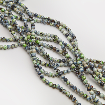 Agat zielony kulka gładka 6,5mm