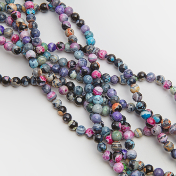 Agat mix kolorów kulka gładka 8mm