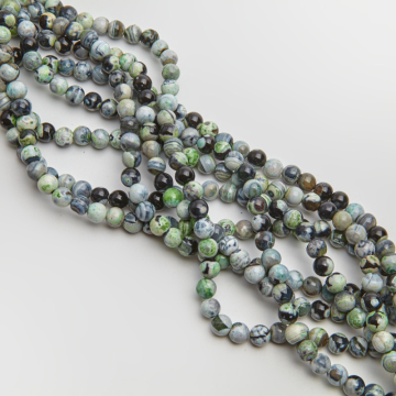 Agat zielony kulka gładka 8mm