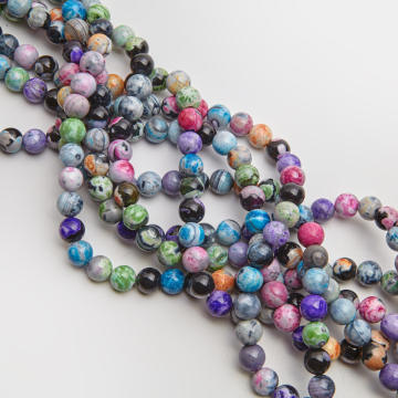 Agat mix kolorów kulka gładka 10,5mm