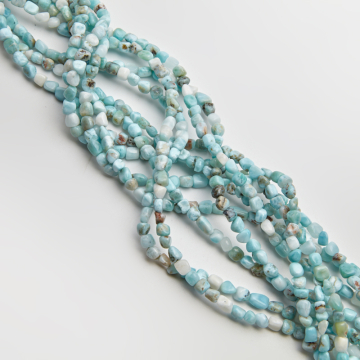 Larimar bryłka nieregularna 6x8mm