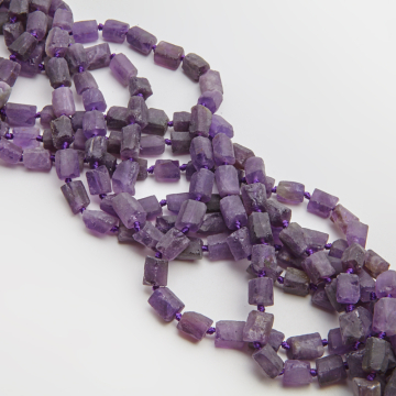 Ametyst słupek ciosany surowy 8x11mm