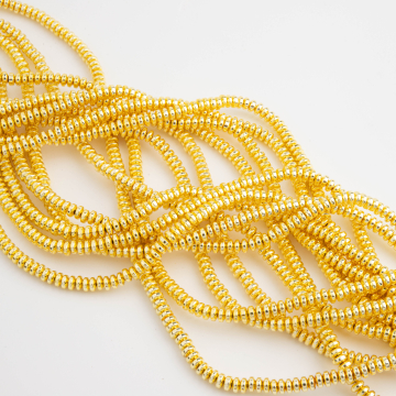 Hematyt platerowany dysk light gold 4x2mm