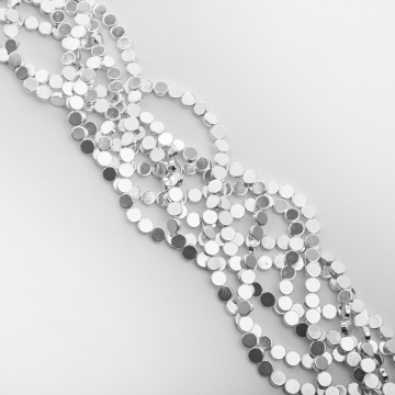 Hematyt platerowany dysk light silver 6-6,5mm