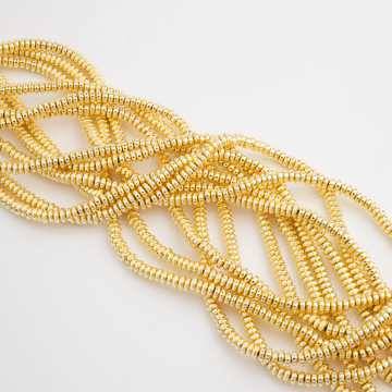 Hematyt platerowany oponka light gold 4x2mm