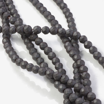 Hematyt platerowany kulka fasetowana mat natural 6mm