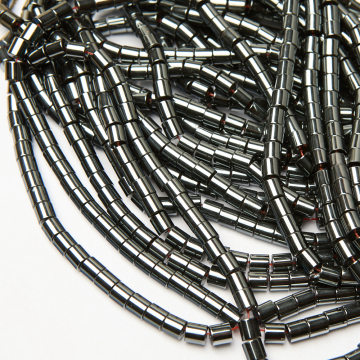 Hematyt walec gładki natural 6x6mm