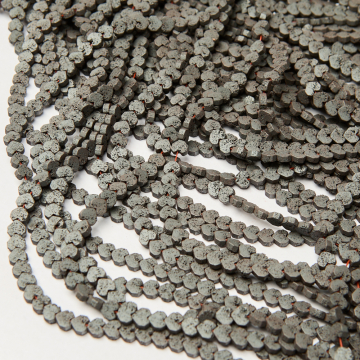 Hematyt serce z fakturą mat natural 6mm