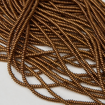 Hematyt platerowany dysk gładki bronze 4x2mm