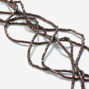 Hematyt platerowany przekładka wielokąt bronze 2x1mm