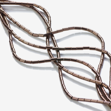 Hematyt platerowany walec bronze 4x2mm