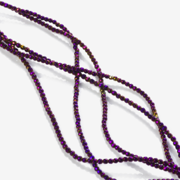 Hematyt platerowany kulka fasetowana volcano 2mm - na sznury Hematyt platerowany kulka fasetowana volcano 2mm - na sznury