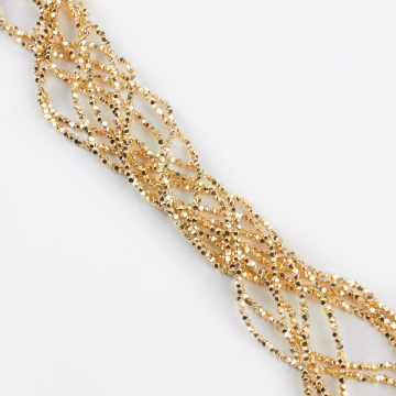 Hematyt platerowany kulka 8cut light gold 2mm