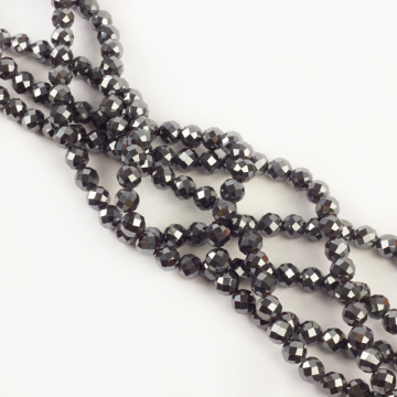 Hematyt platerowany kulka fasetowana sharp cut natural 7,5mm