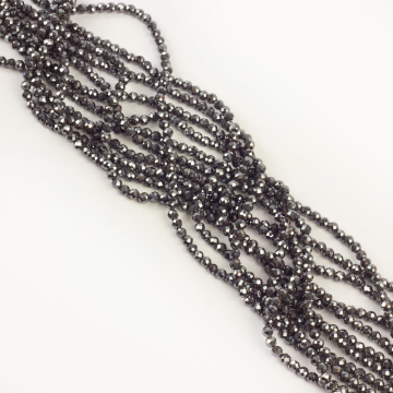 Hematyt platerowany kulka fasetowana sharp cut natural 3,7mm