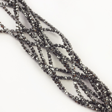 Hematyt platerowany kulka fasetowana 16cut natural 4mm