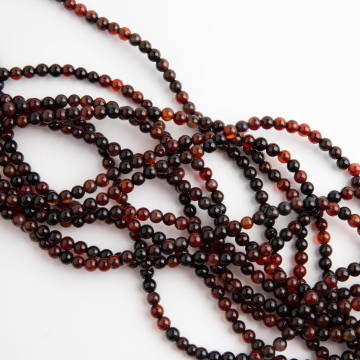 Agat kulka gładka bursztynowa 4,5mm