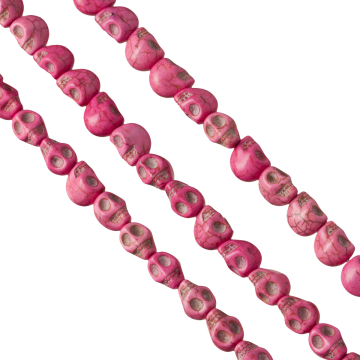 Howlit czaszka 12mm różowa