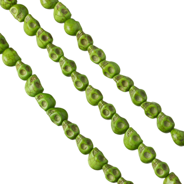 Howlit czaszka 12mm zielona