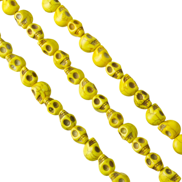 Howlit czaszka 12mm żółta
