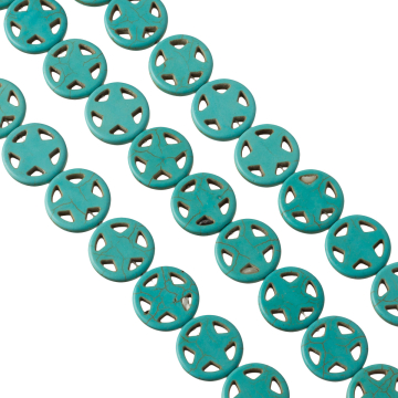 Howlit gwiazdka w kółku turkusowa 20mm