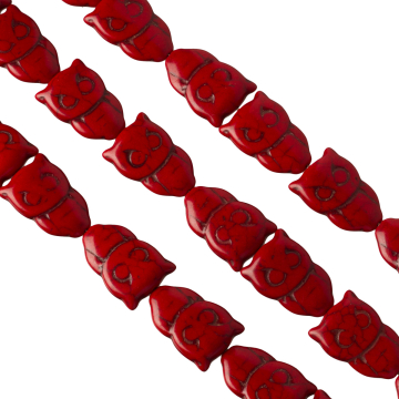 Howlit sowa czerwona 30x20mm