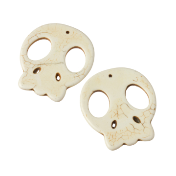 Howlit czacha zawieszka biała 55x48mm